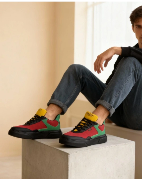 Knack Günlük Ayakkabı R10 Kırmızı Yeşil Sarı