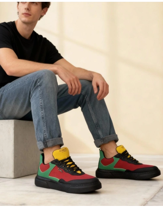 Knack Günlük Ayakkabı R10 Kırmızı Yeşil Sarı