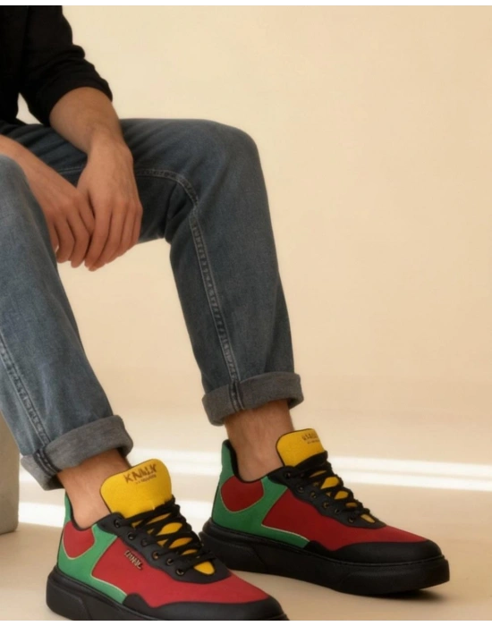 Knack Günlük Ayakkabı R10 Kırmızı Yeşil Sarı