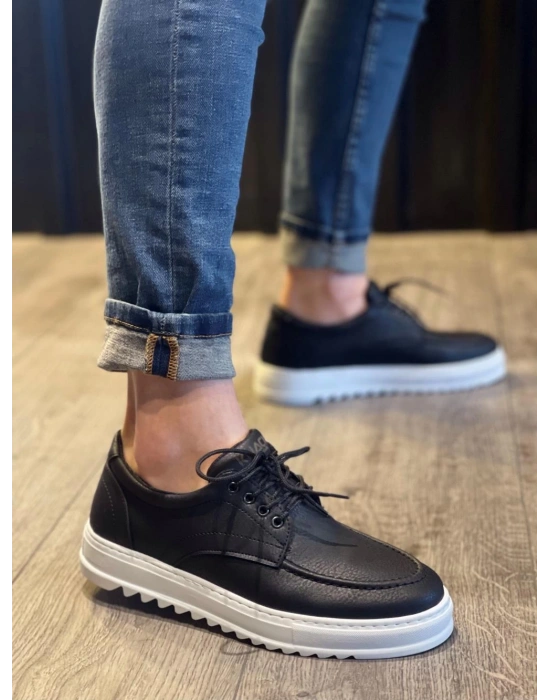 Knack T12 Siyah (beyaz Taban) Erkek Günlük Ayakkabı