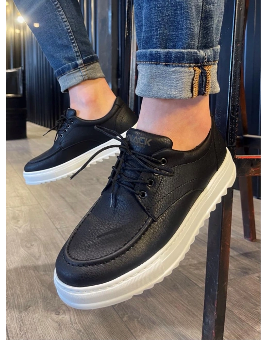 Knack Günlük Ayakkabı T12 Siyah (Beyaz Taban)