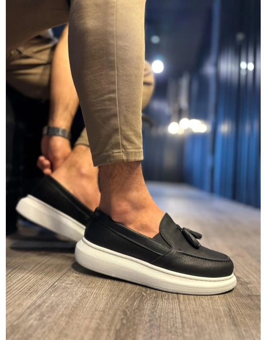 Knack Günlük Spor 818 Siyah (beyaz Taban) Erkek Klasik Ayakkabı