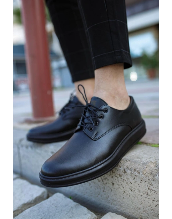 Knack Klasik Erkek Ayakkabı 001 Siyah (Siyah Taban)