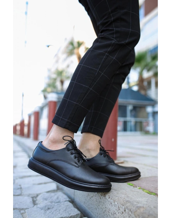 Knack Klasik Erkek Ayakkabı 001 Siyah (Siyah Taban)