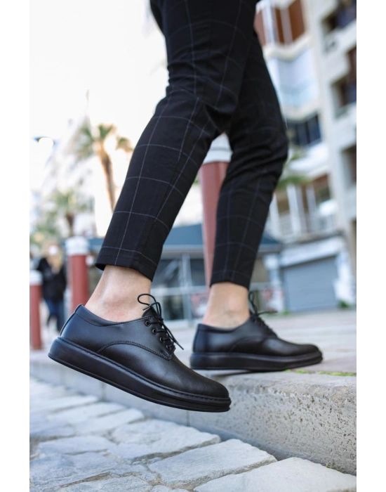 Knack Klasik Erkek Ayakkabı 001 Siyah (Siyah Taban)