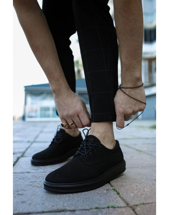 Knack Klasik Erkek Ayakkabı 001 Siyah Süet (siyah Taban) Erkek Klasik Ayakkabı