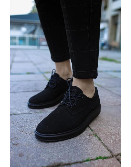 Knack Klasik Erkek Ayakkabı 001 Siyah Süet (siyah Taban) Erkek Klasik Ayakkabı