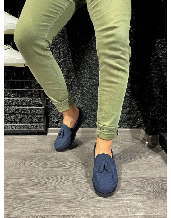 Knack Loafer Erkek Ayakkabı 007 Mavi Erkek Loafer Ayakkabı