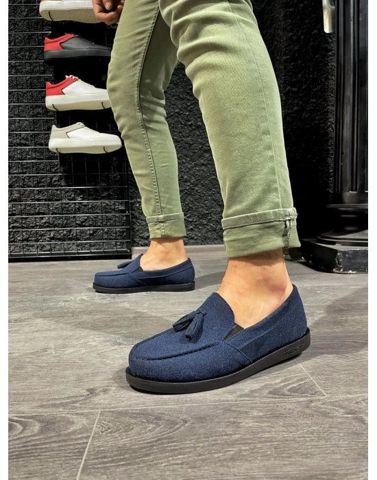 Knack Loafer Erkek Ayakkabı 007 Mavi Erkek Loafer Ayakkabı