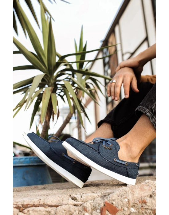 Knack Mevsimlik Keten Ayakkabı 008 Mavi