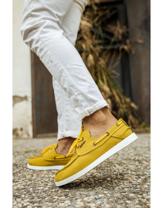 Knack Mevsimlik Keten Ayakkabı 008 Sarı