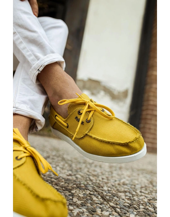 Knack Mevsimlik Keten Ayakkabı 008 Sarı