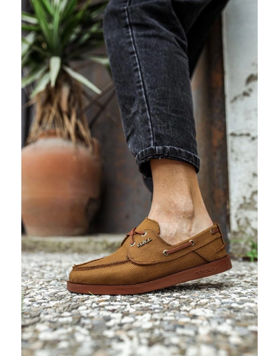 Knack Mevsimlik Keten Ayakkabı 008 Taba