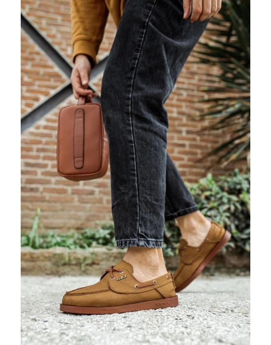 Knack Mevsimlik Keten Ayakkabı 008 Taba