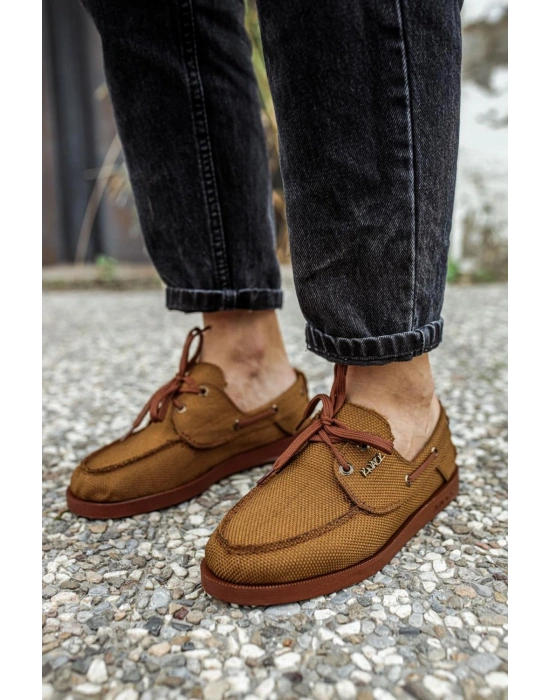 Knack Mevsimlik Keten Ayakkabı 008 Taba