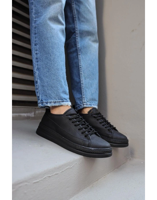 Knack Sneakers Ayakkabı 010 Siyah (Siyah Taban)
