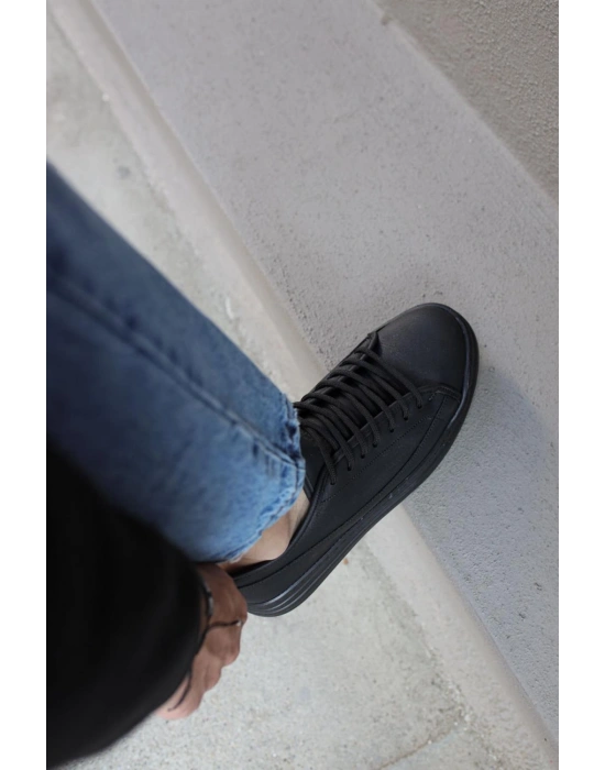 Knack Sneakers Ayakkabı 010 Siyah (Siyah Taban)