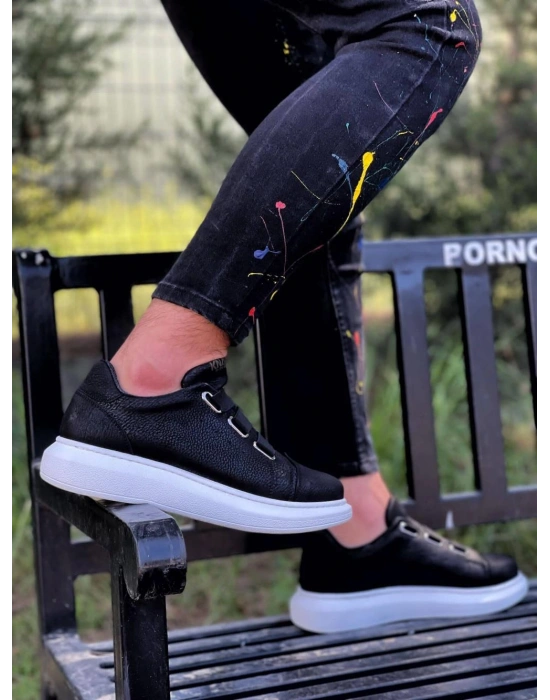 Knack Sneakers Ayakkabı 889 Siyah (Beyaz Taban)