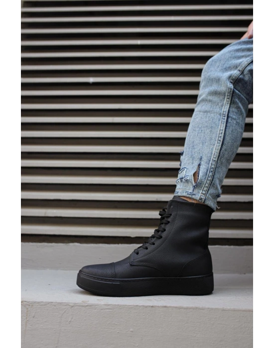 Knack Spor Bot 022 Siyah (Siyah Taban)