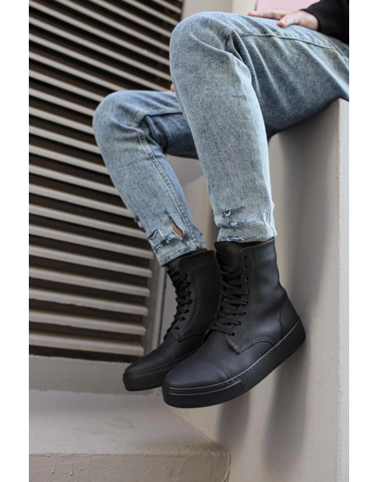 Knack Spor Bot 022 Siyah (Siyah Taban)