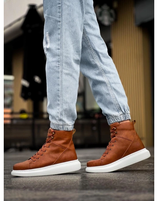 Knack Yüksek Taban Ayakkabı B-080 Taba Erkek Bot