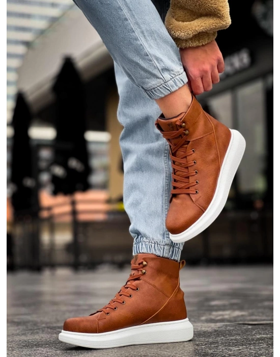 Knack Yüksek Taban Ayakkabı B-080 Taba Erkek Bot