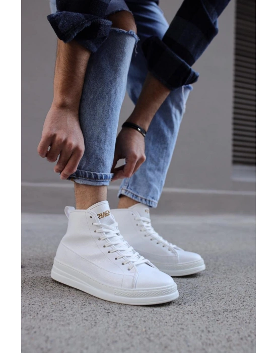 Knack Yüksek Taban Ayakkabı C-030 Beyaz