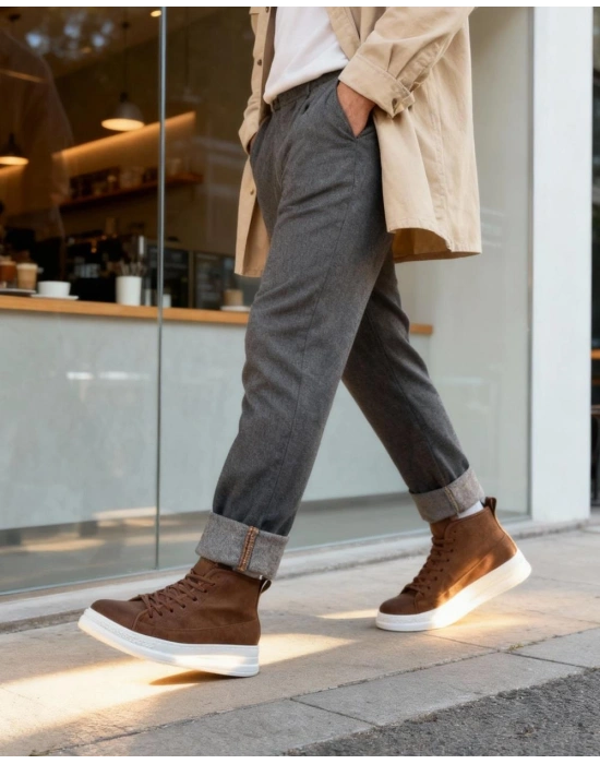 Knack Yüksek Taban Ayakkabı C-030 Taba Taba