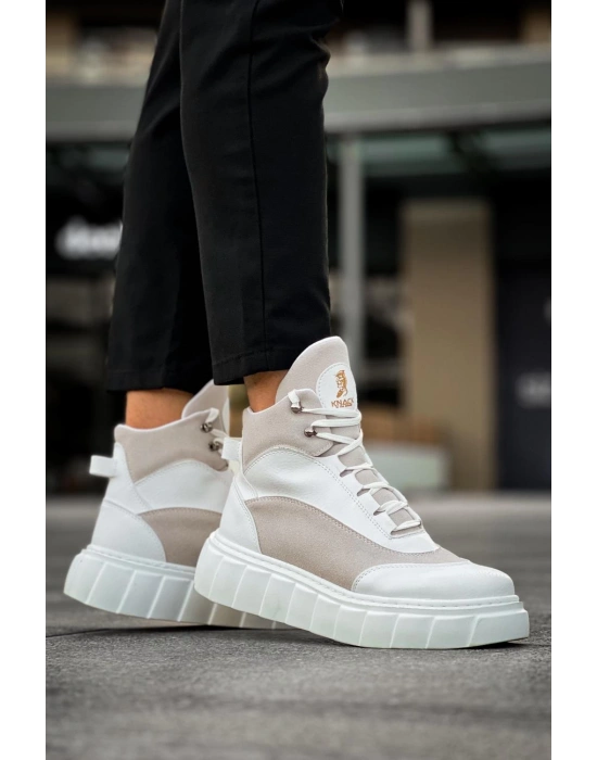 Knack Yüksek Taban 104 Beyaz Erkek Bot