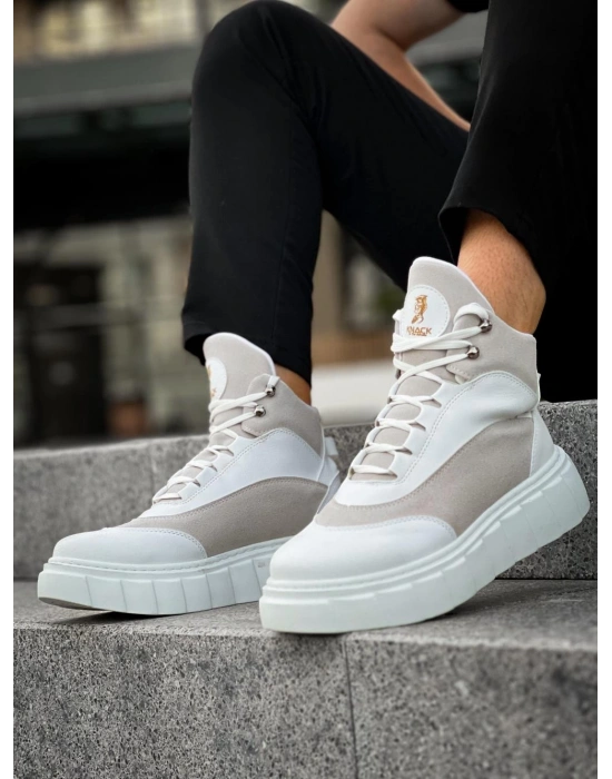 Knack Yüksek Taban 104 Beyaz Erkek Bot