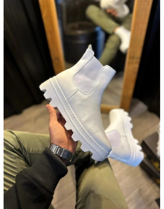 Knack Yüksek Taban Chelsea 113 Beyaz Erkek Bot