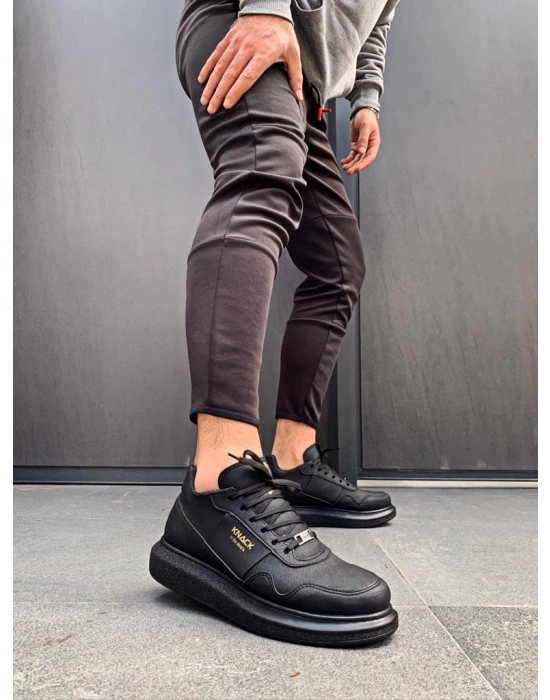 Knack Yüksek Taban 040 Siyah (siyah Taban) Erkek Günlük Ayakkabı