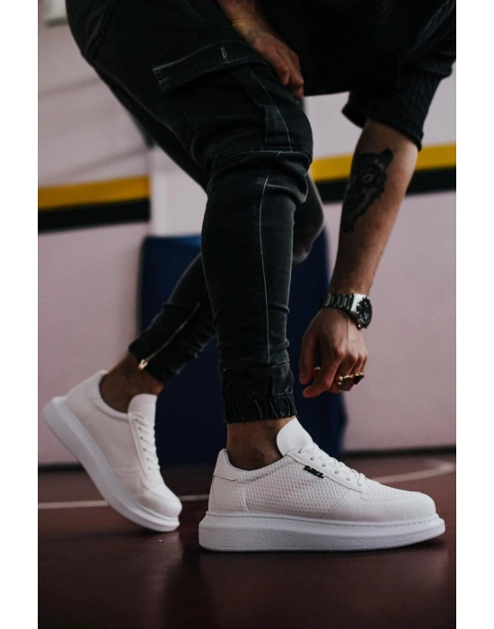 Knack Yüksek Taban 042 Beyaz Erkek Günlük Ayakkabı