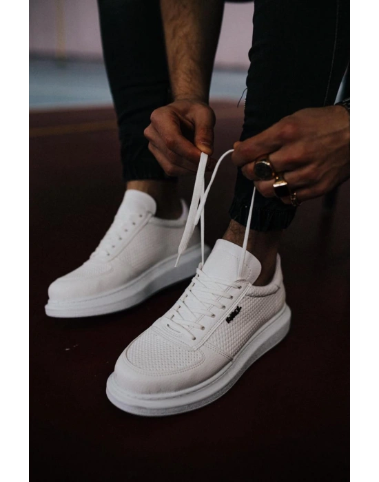 Knack Yüksek Taban 042 Beyaz Erkek Günlük Ayakkabı