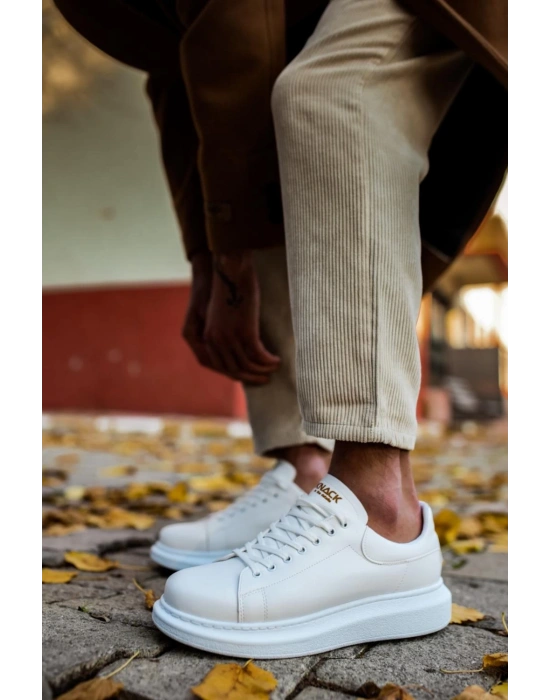 Knack Yüksek Taban 044 Beyaz Erkek Günlük Ayakkabı
