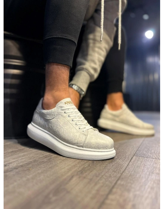Knack Yüksek Taban Günlük Ayakkabı 044 Beyaz (Desenli)