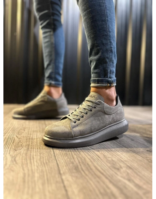 Knack Yüksek Taban 044 Gri (süet) Erkek Günlük Ayakkabı