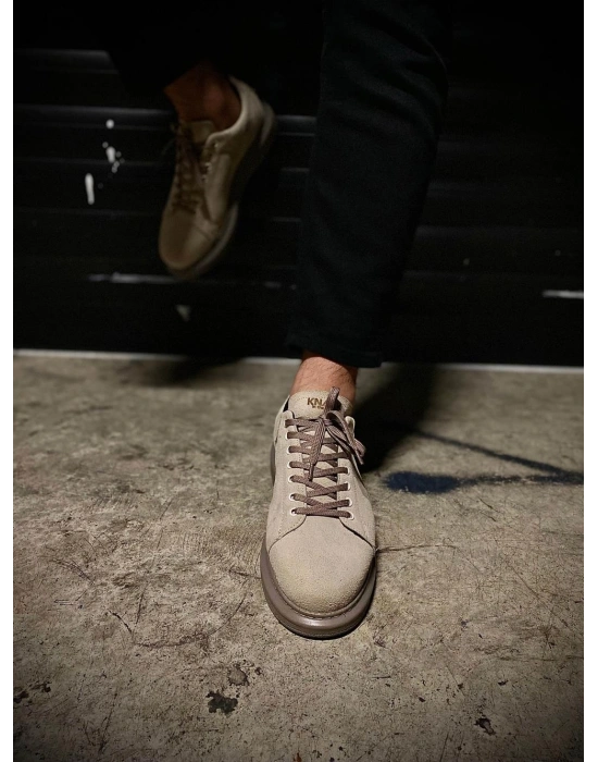 Knack Yüksek Taban Günlük Ayakkabı 044 Vizon Süet