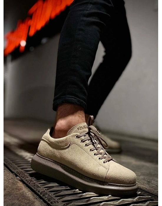 Knack Yüksek Taban Günlük Ayakkabı 044 Vizon Süet