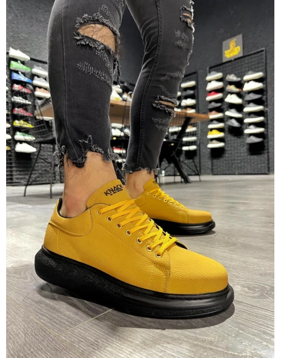 Knack Yüksek Taban 045 Sarı (siyah Taban) Erkek Günlük Ayakkabı