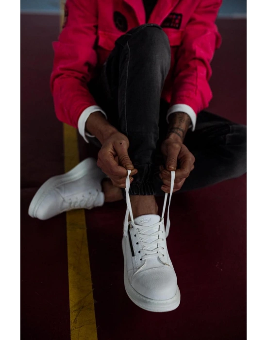 Knack Yüksek Taban Günlük Ayakkabı 555 Beyaz