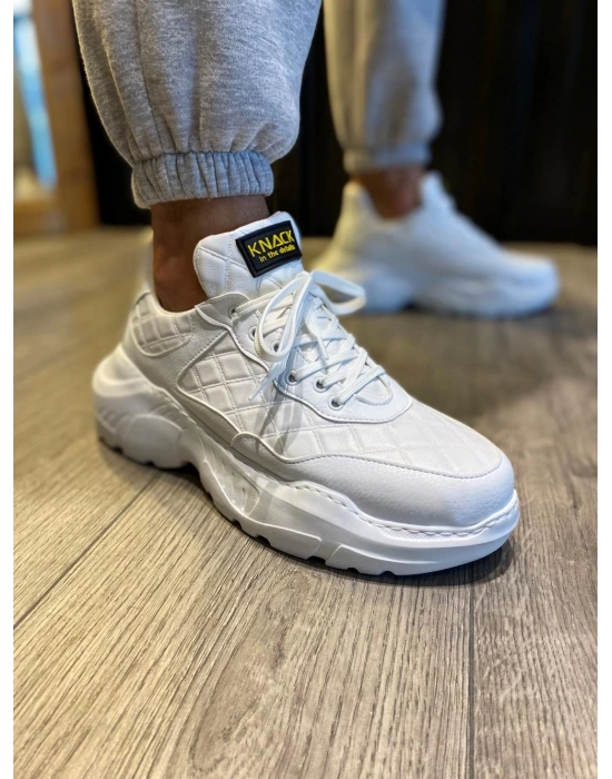 Knack Yüksek Taban N75 Kapitone Beyaz Erkek Günlük Ayakkabı