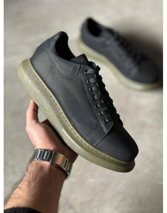 Knack Yüksek Taban Günlük Ayakkabı Tırtıklı 041 Siyah