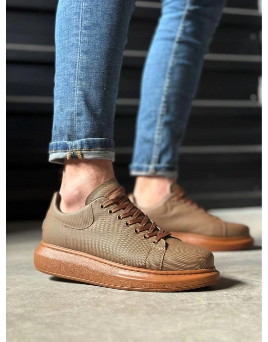 Knack Yüksek Taban Tırtıklı 041 Taba Erkek Günlük Ayakkabı