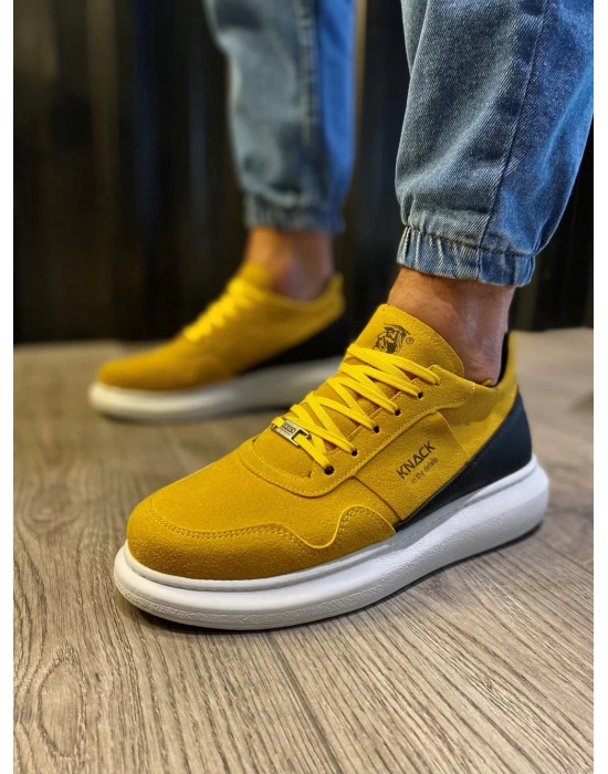 Knack Yüksek Taban Günlük Süet Ayakkabı 040 Sarı Erkek Günlük Ayakkabı