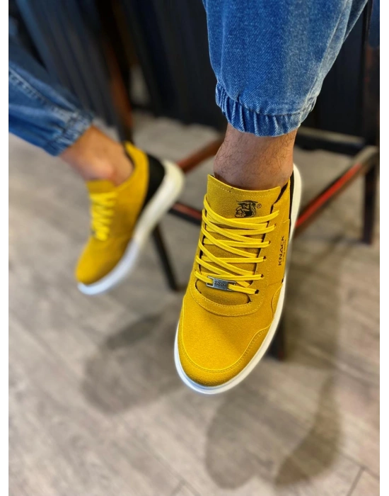 Knack Yüksek Taban Günlük Süet Ayakkabı 040 Sarı Erkek Günlük Ayakkabı