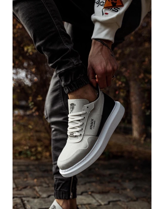 Knack Yüksek Taban Günlük Süet Ayakkabı 040 Taş Erkek Günlük Ayakkabı