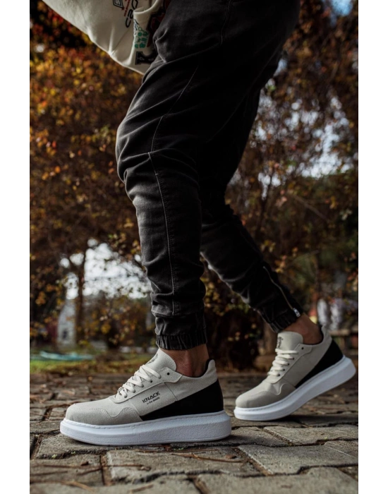 Knack Yüksek Taban Günlük Süet Ayakkabı 040 Taş