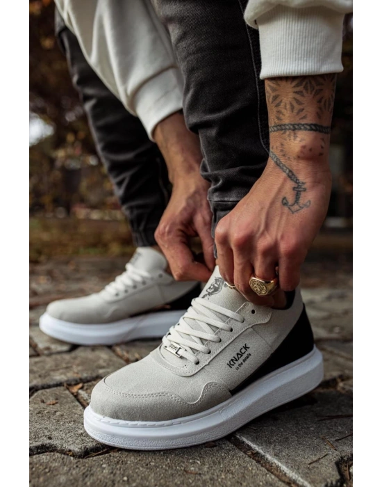 Knack Yüksek Taban Günlük Süet Ayakkabı 040 Taş Erkek Günlük Ayakkabı