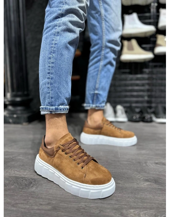 Knack Yüksek Taban Günlük Süet Ayakkabı 144 Taba Erkek Günlük Ayakkabı